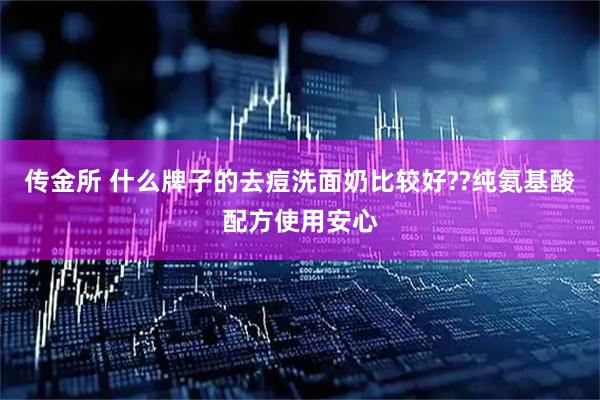 传金所 什么牌子的去痘洗面奶比较好??纯氨基酸配方使用安心